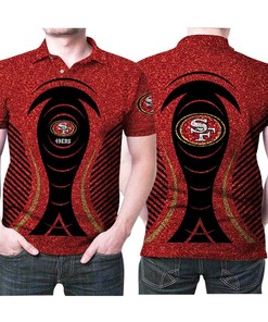 San Francisco 49Ers Red Glitter Pattern Personalized Polo Shirt - Perfect Gift For Fans With Athleisure T-Shirt