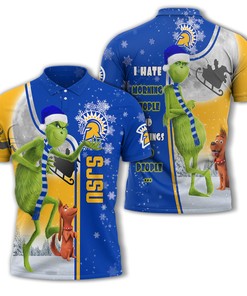San Jose State Spartans Ncaa Unisex Funny Christmas The Grinch 3D All Over Print Polo Shirt