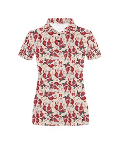 Santa Christmas Themed Print A2 All Over Print Polo T-Shirt - Perfect Gift For Fans