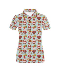 Santa Christmas Themed Print A4 Personalized Polo T-Shirt - Perfect Gift For Fans