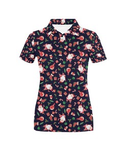 Santa Christmas Themed Print A5 All Over Print Polo T-Shirt - Gift For Fans