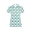 Santa Print Design Women'S Polo Shirt With Polo Collar - Perfect Gift For Fans