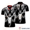 Satanic Skull Gift Men'S Polo Shirt - Perfect Gift For Fans Of Skulls And Edgy Fashion