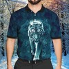Scare Tiger Blue 3D Printed Polo Shirt - Perfect Gift For Fans
