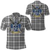 Scott Black & White Modern Tartan 3D Polo - Ideal Gift For Fans Of Celtic Scottish Warrior