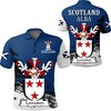 Scottish Family Crest All Over Print Polo T-Shirt - Golf Shirt - Great Fan Gift
