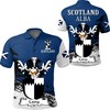 Scottish Family Crest Athleisure T-Shirt With Polo Collar - Ideal Fan Gift