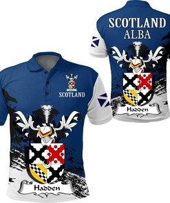 Scottish Family Crest Polo Collar - Ideal For Golf Enthusiasts