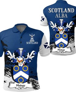 Scottish Hodge Family Crest Golf Shirt - Gift For Golf Lovers