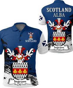 Scottish Innes Family Crest Golf Shirt - A Fashionable Way To Represent Your Scottish Heritage On The Golf Course