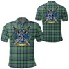 Scottish Warrior Golf Shirt - Macthomas Ancient Tartan 3D All Over Print Polo Shirt, Perfect For Fans Of Sport And Style