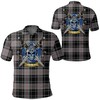 Scottish Warrior Golf Shirt - Moffat Modern Tartan 3D All Over Print Polo Shirt, Perfect For Sport And Style Fans