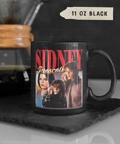 Scream Coffee Mug with Sidney Prescott and Neve Campbell Design | Perfect for Horror Movie Fans