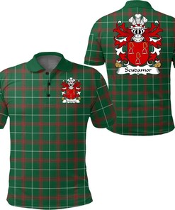 Scudamor Wales Welsh National Tartan All Over Print Polo T-Shirt - Perfect Gift For Fans