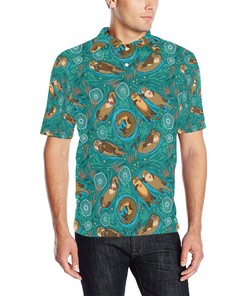 Sea Otter Personalized 3D Polo Shirt With Polo Collar - Gift For Fans