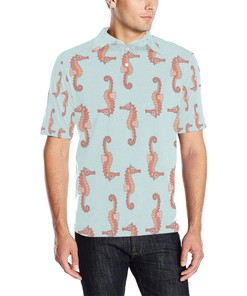 Seahorse 3D T-Shirts Birthday Print A1 Polo Shirt With Polo Collar - Perfect Gift For Fans