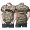 Seattle Seahawks Camouflage Veteran Us Flag All Over Print Polo Shirt - Perfect For Fans