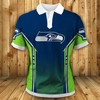Seattle Seahawks Classic Casual Polo T-Shirt (Personalized) - Ideal Gift For Fans