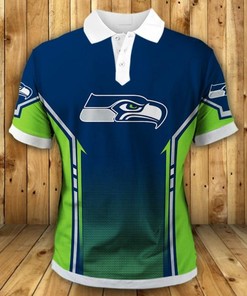Seattle Seahawks Classic Casual Polo T-Shirt (Personalized) - Ideal Gift For Fans