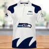 Seattle Seahawks Classic Logo All Over Print Polo T-Shirt (Personalized 3D) - Ideal Gift For Fans