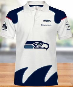 Seattle Seahawks Classic Logo All Over Print Polo T-Shirt (Personalized 3D) - Ideal Gift For Fans