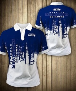 Seattle Seahawks Fun And Vibrant 3D Polo Shirt - Ideal Gift For Fans