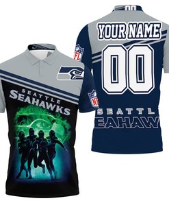 Seattle Seahawks Legend Players All Over Print Polo T-Shirt - Ideal Gift For Fans