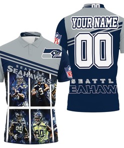 Seattle Seahawks Legendary Team Personalized Polo T-Shirt (3D Printed) - Ideal Gift For Fans