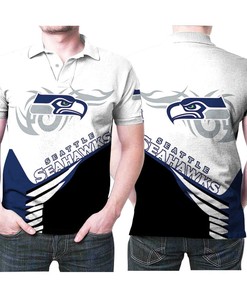 Seattle Seahawks Logo Beautiful Pattern All Over Print Polo T-Shirt (3D T Shirt Birthday) - Ideal Gift For Fans