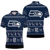 Seattle Seahawks Nfl Christmas All Over Print Polo T-Shirt - Perfect For Fans