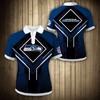 Seattle Seahawks Square Lattice All Over Print Polo T-Shirt - Perfect For Fans