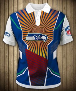 Seattle Seahawks Sunlight Casual 3D Polo Shirt (Polo Collar) - Ideal Gift For Fans