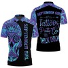 September Girl With Tattoos Sugar Skull Holographic Polo T-Shirt (Personalized) - Perfect For Fans