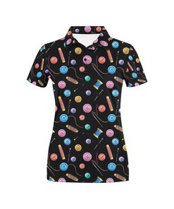 Sewing Print Women'S Polo Shirt (Polo Shirt Ideas) - Ideal For Seamstresses