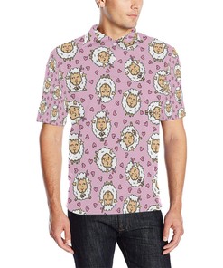 Sheep Cute Pattern Print Design Men'S Sport Polo Shirt - Perfect For Activewear