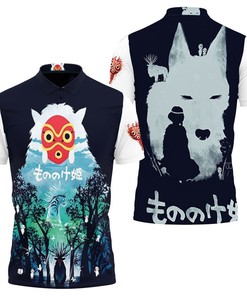 Shishigami Deer God All Over Print Polo Shirt - Artistic And Exotic Design With Polo Collar