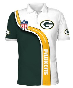 Show Your Bold Fan Attitude With Green Bay Packers Lightning 3D Personalized Polo Shirt