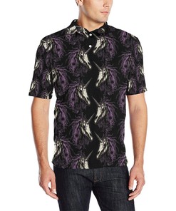 Show Your Edgy Style With Unicorn Skull Head Men'S Polo Shirt