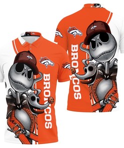 Show Your Love For The Nightmare Before Christmas With Denver Broncos Jack Skellington And Zero 3D Polo Shirt