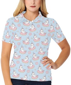 Show Your Love For Unicorns With 3D Printed Women'S Polo Shirt For Sports Fans