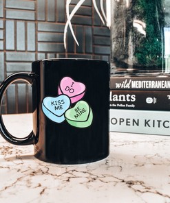 Show Your Love With Valentine's Conversation Hearts Mug: Sweet Sentiments For Your Morning Coffee