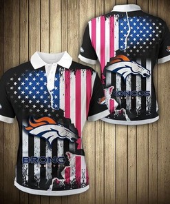 Show Your Patriotism With American Flag Denver Broncos 3D Polo Shirt