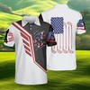 Show Your Patriotism With American Golf Player Flag Polo Shirt