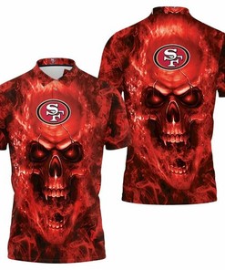 Show Your Skull Pride With San Francisco 49Ers Skull 3D Polo Shirt - Perfect Gift For Fans