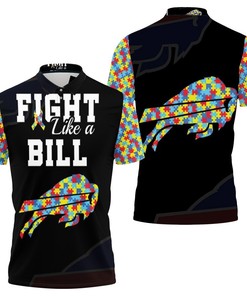 Show Your Support For Autism With Buffalo Bills 3D Polo Shirts For Men