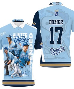 Signed Extended Polo Shirt For Kansas City Chiefs Fans - Hunter Dozier 17