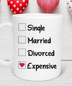 Single Married Expensive Valentine's Day Mug Gift Set for Her