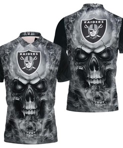 Skull 3D Polo Shirt For Fans Of The Oakland Raiders - Trendy And Unique Gift