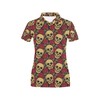 Skull And Roses Print Women'S Polo Shirt - Perfect Gift For Fans Of Skulls And Fashion In 2021