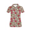 Skull Bone Rose Print Women'S Polo Shirt - Gift For Fans Of Skulls And Elegant Style